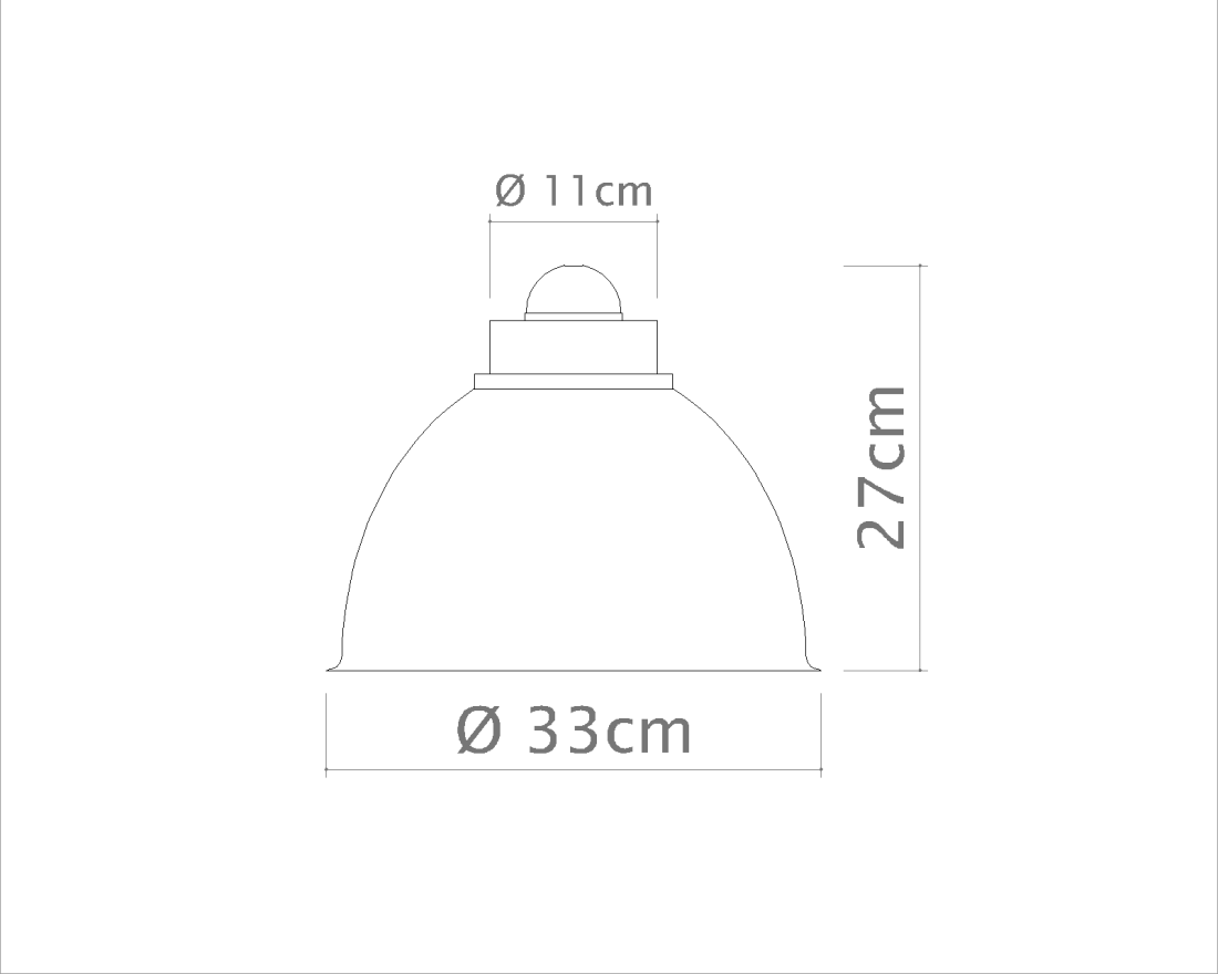 Pendente Golden Art Galpão 1L E27 Ø320x270mm T209PI