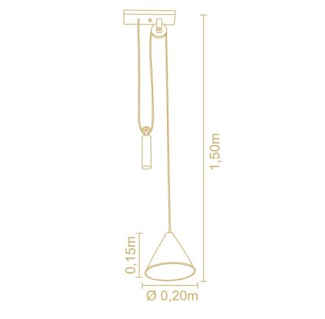 Pendente Madelustre Celeiro Madeira Castanho e Metal Preto 1L E27 Ø200mm 3258