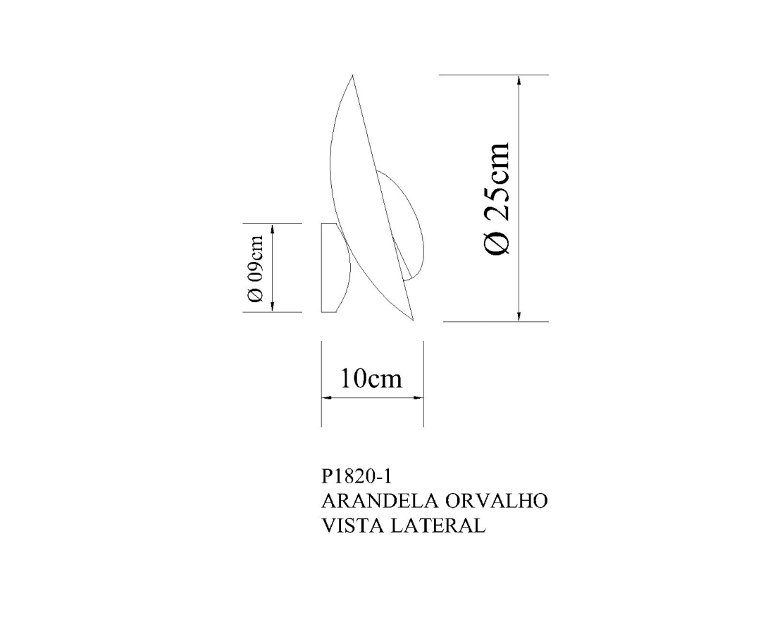 Arandela Golden Art Orvalho 3 watts 3000K Bivolt Ø270mm P1820-1PI
