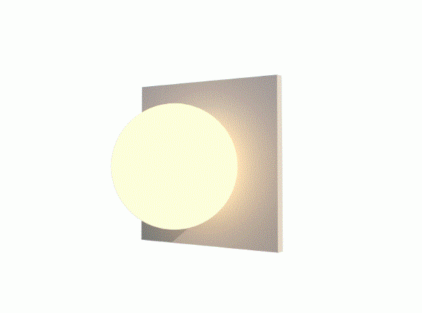 Arandela Fox Lustres Orb Madeira e Vidro 1L G9 200x200x150mm AR83