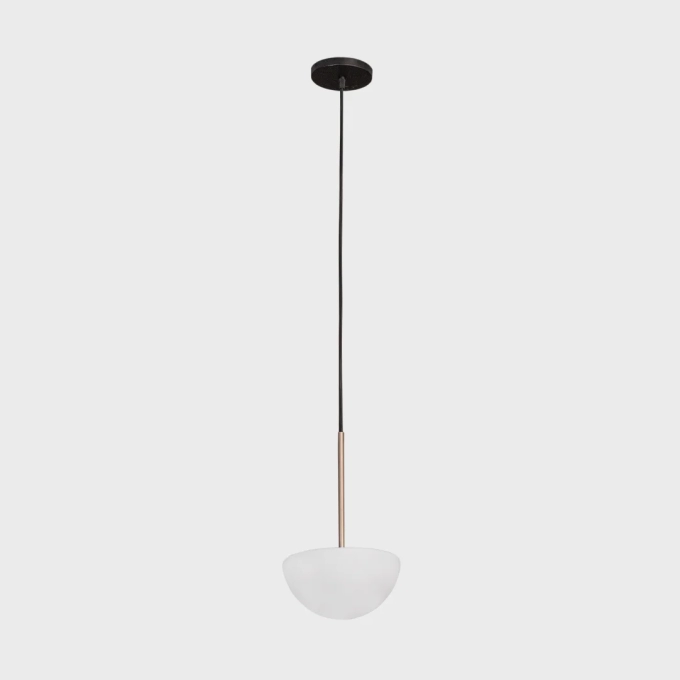 Pendente Madelustre Cogumelo Vidro Leitoso Ø200mm 1L G9 4 metros de Cabo 3234