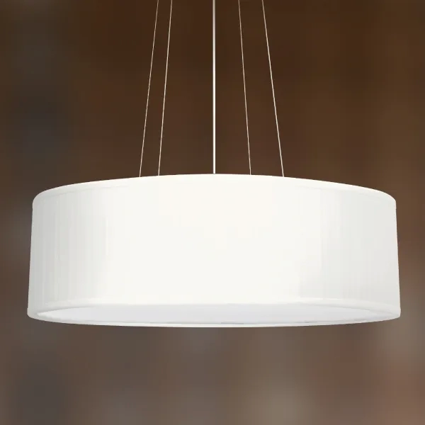 Pendente Golden Art Seda Pregueada 3L E27 Ø600x200mm T973PI