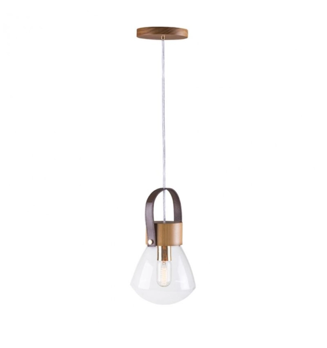 Pendente Madelustre Lampadari Pequeno Madeira Castanho 1L E27 Ø190mm 2834CT/94