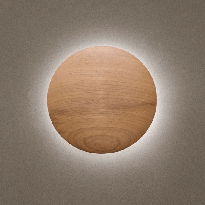 Arandela Madelustre Eclipse Madeira 9 watts 2700K Bivolt Ø190mm 2993
