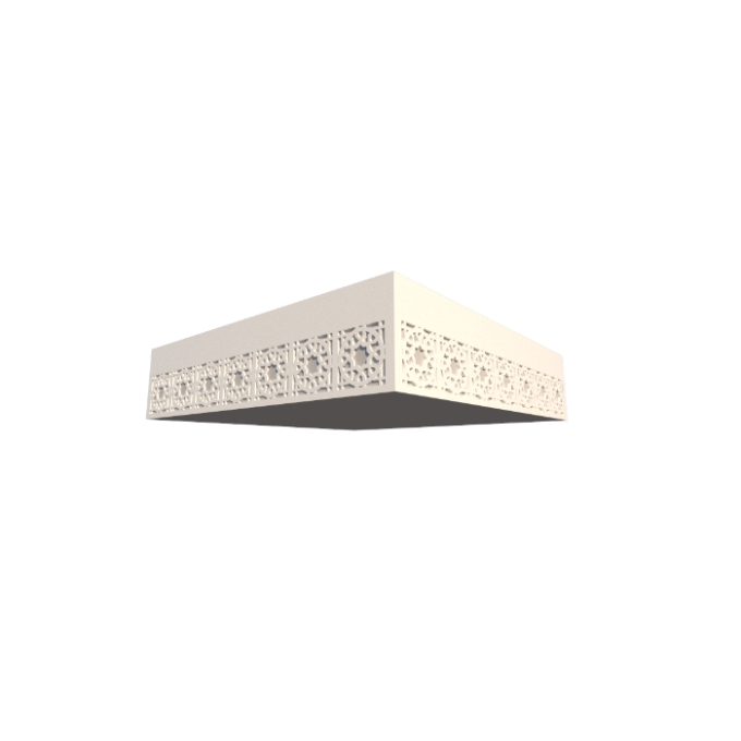 Plafon Fox Lustres Laser Madeira e Acrílico 4L E27 150x500x500mm P23