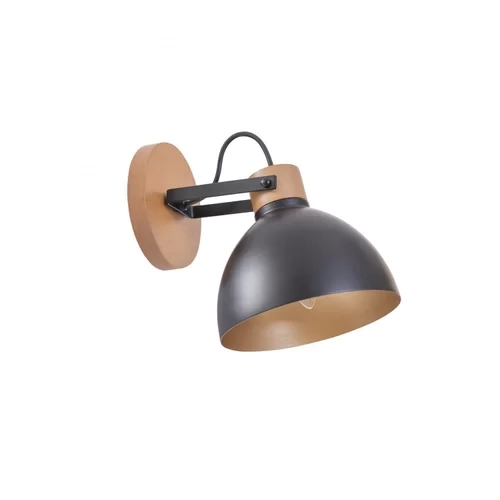 Arandela Madelustre Viena Madeira Castanho e Metal 1L E27 220x200mm 3089