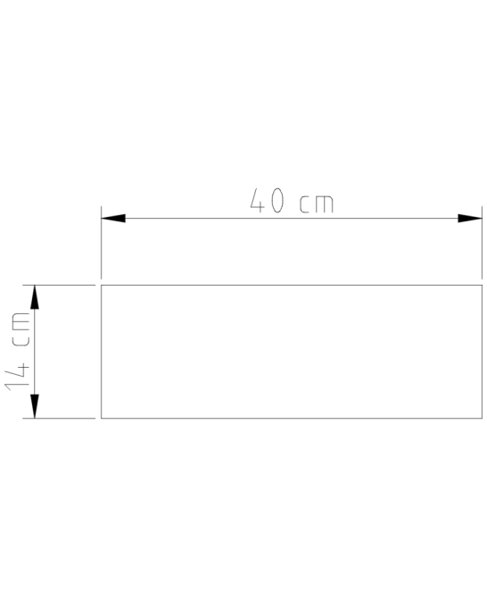 Arandela Golden Art Retangular 2 Faixos de Luz 1L E27 400x100x140mm P345-40PI