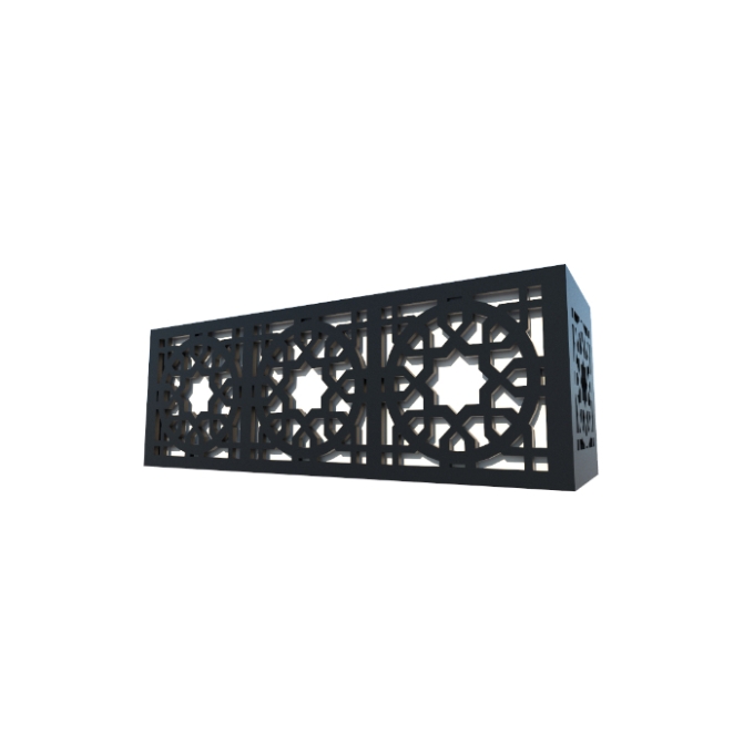 Arandela Fox Lustres Laser Madeira e Acrílico 2L E27 150x400x90mm AR27