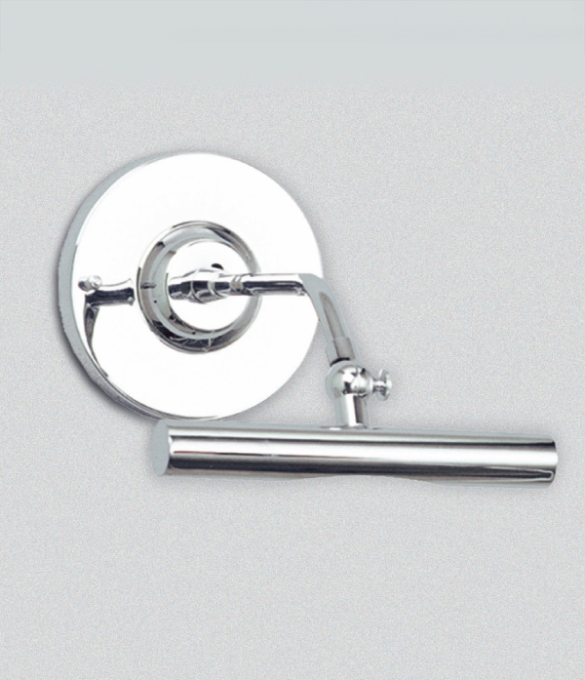Arandela Golden Art Tubular Latão Canopla Redonda 1L G9 170mm P371LT