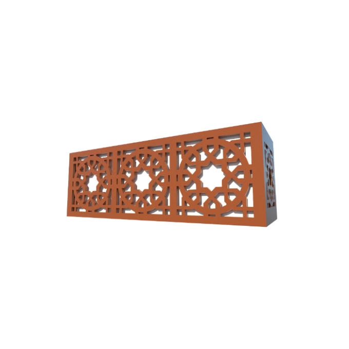 Arandela Fox Lustres Laser Madeira e Acrílico 2L E27 150x400x90mm AR27