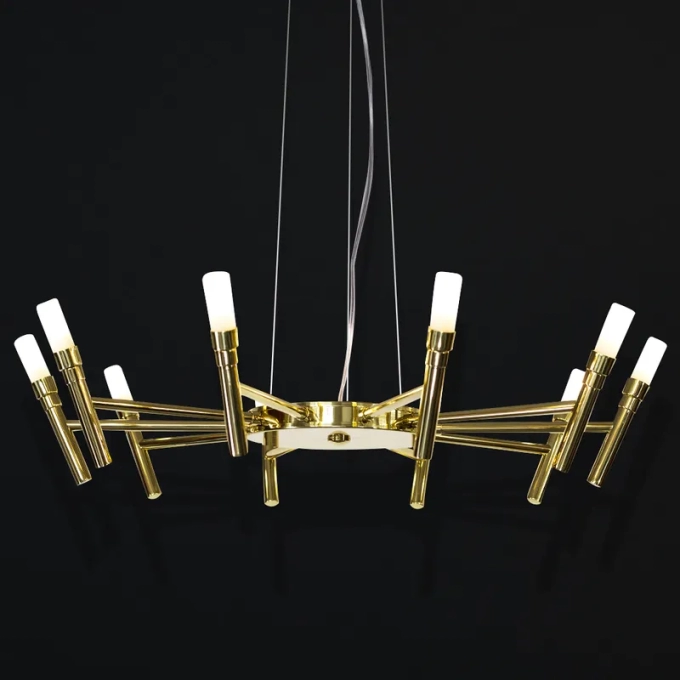 Lustre Golden Art Montana 10 Braços 10L G9 Ø700mm T1072-10PI
