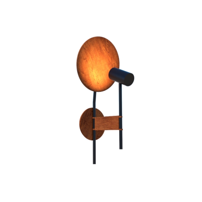 Arandela Fox Lustres Clean Madeira 1L Dicroica MR16 600x250x250mm AR73