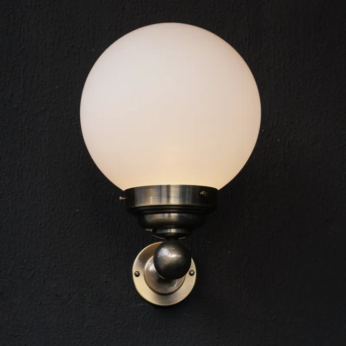 Arandela Golden Art Brida Vintage Fera Vidro Esférico Ø300mm 1L E27 470mm P762PI