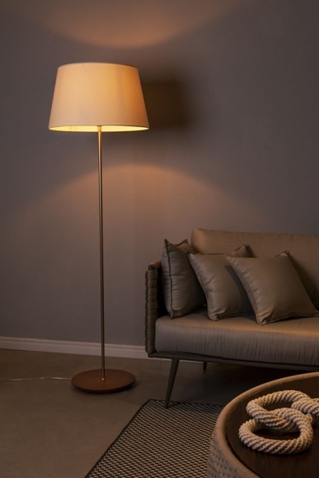 Coluna Madelustre Slim Metal Dourado 1L E27 Ø500x1630mm 3042