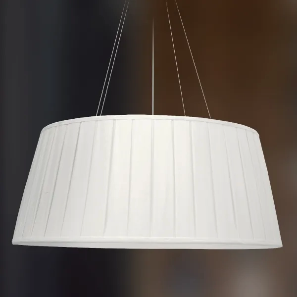 Pendente Golden Art Seda Pregueada 3L E27 Ø700x300mm T970PI