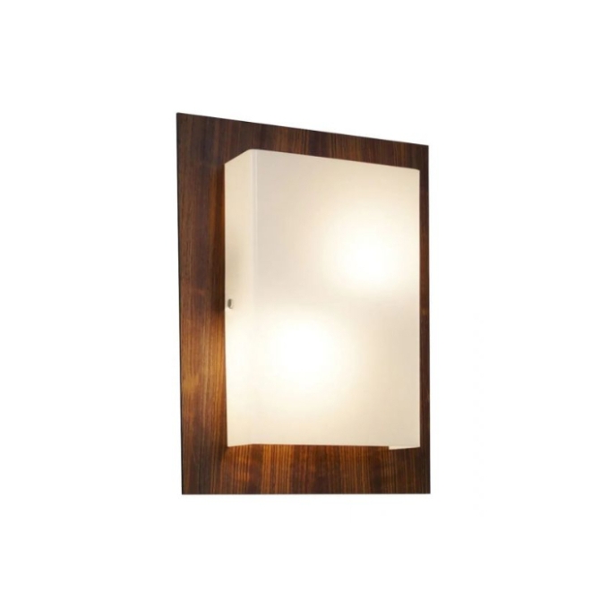 Arandela Fox Lustres Clean Madeira e Acrílico 2L E27 350x250x90mm AR19