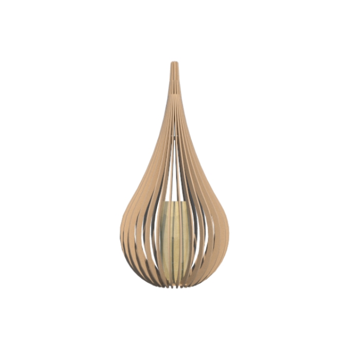 Abajur Fox Lustres Ripada Madeira 1L E27 Ø280x550mm 5302
