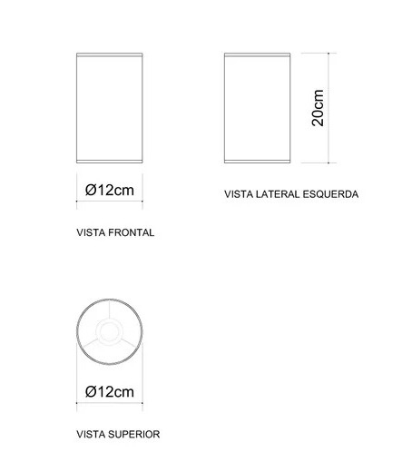 Arandela Golden Art Braço Reto Cúpula Tecido 1L E27 290x200mm P356PI