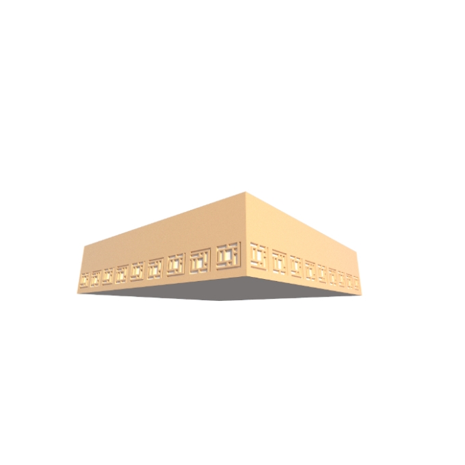 Plafon Fox Lustres Laser Madeira e Acrílico 4L E27 150x500x500mm P20