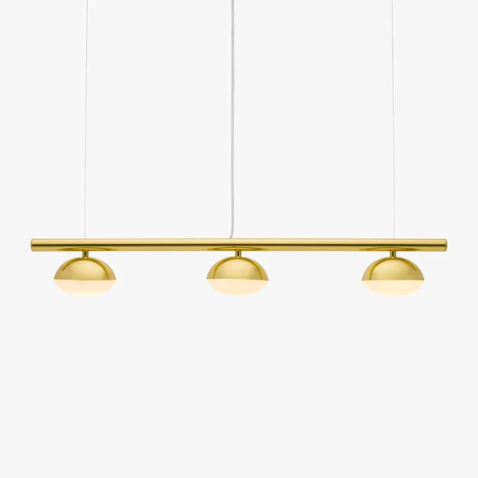 Pendente Golden Art Avelã 3 Led 3 Watts 3000K Bivolt 810mm T1800-3PI