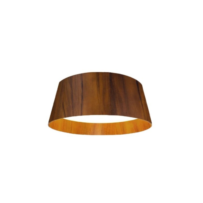 Plafon Fox Lustres Cônico Madeira e Acrílico 4L E27 Ø530x230mm P58