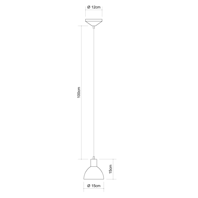 Pendente Golden Art Seed 1L E27 Ø150x170mm T893PI
