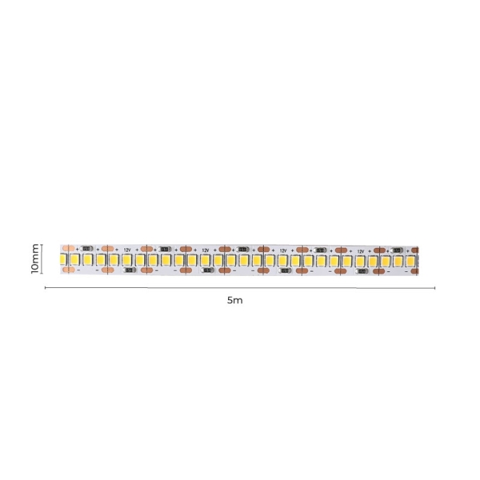 Fita LED Nordecor 20w/mt 240 leds IP20 10mm 12V 3000K (Rolo 5 metros) 7008