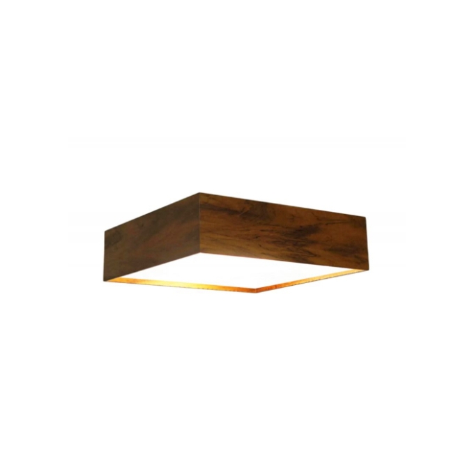 Plafon Fox Lustres Clean Madeira e Acrílico 6L E27 150x700x700mm P09-E