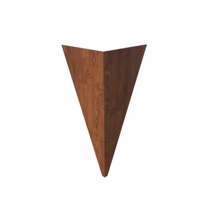 Arandela Fox Lustres Facetado Madeira 1L E27 400x250x90mm AR60