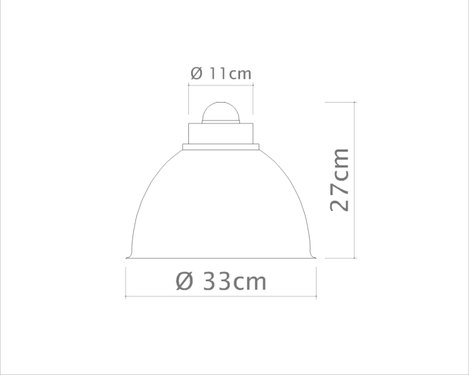 Pendente Golden Art Galpão 1L E27 Ø320x270mm T209PI