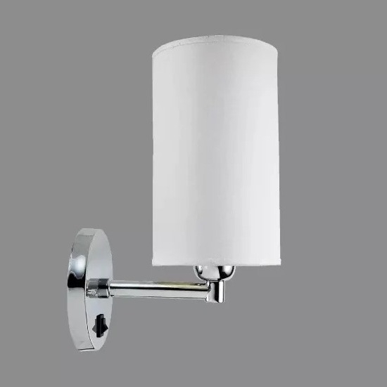 Arandela Golden Art Braço Reto Cúpula Tecido 1L E27 290x200mm P356PI