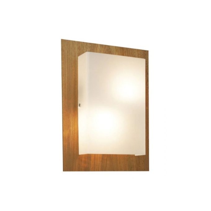 Arandela Fox Lustres Clean Madeira e Acrílico 2L E27 350x250x90mm AR19