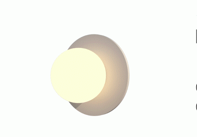 Arandela Fox Lustres Orb Madeira e Vidro 1L G9 Ø300x130mm AR81