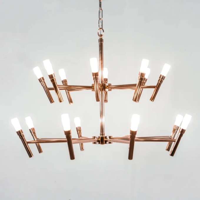 Lustre Golden Art Montana 16 Braços 16L G9 Ø800mm T1072-16PI