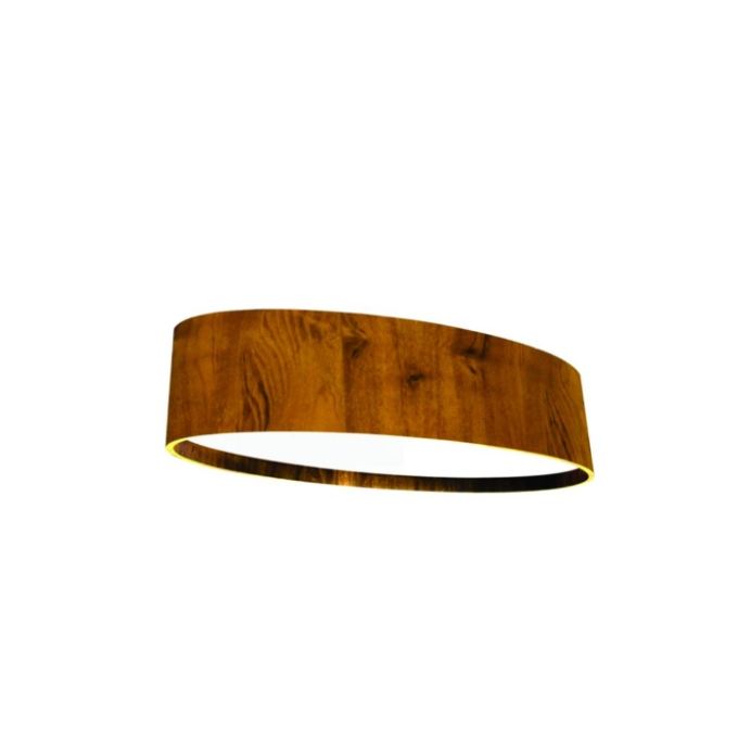 Plafon Fox Lustres Oval Madeira e Acrílico 4L E27 210x760x290mm P17