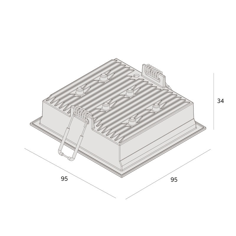 Luminária de Embutir Interlight Picco 21 watts IRC90 Bivolt 102x94x34mm 4994