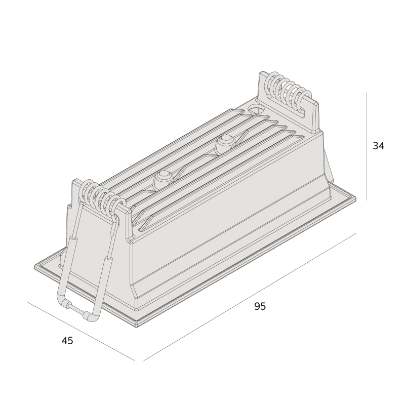 Luminária de Embutir Interlight Picco 7 watts IRC90 Bivolt 95x45x34mm 4992