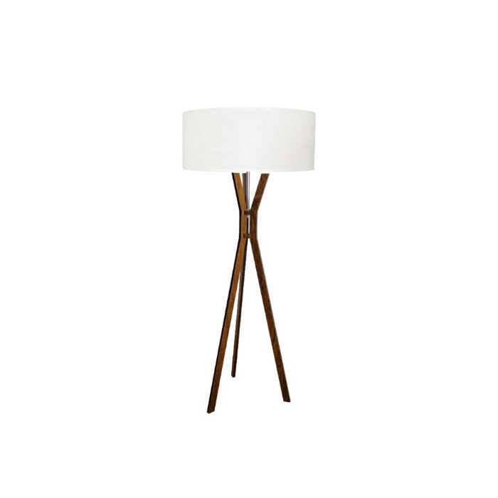Luminária de Chão Fox Lustres Clean Madeira 1L E27 1520x600mm 5420