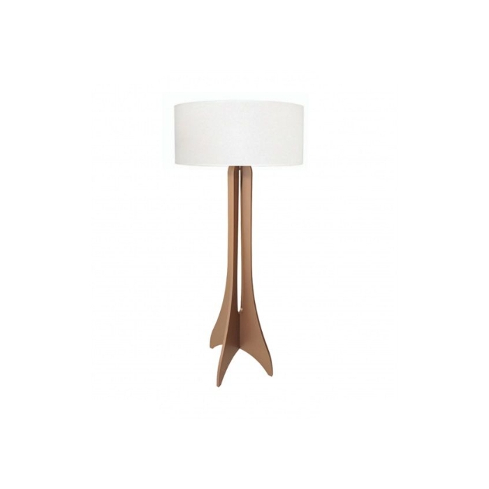 Luminária de Chão Fox Lustres Clean Madeira 1L E27 1580x600mm 5408