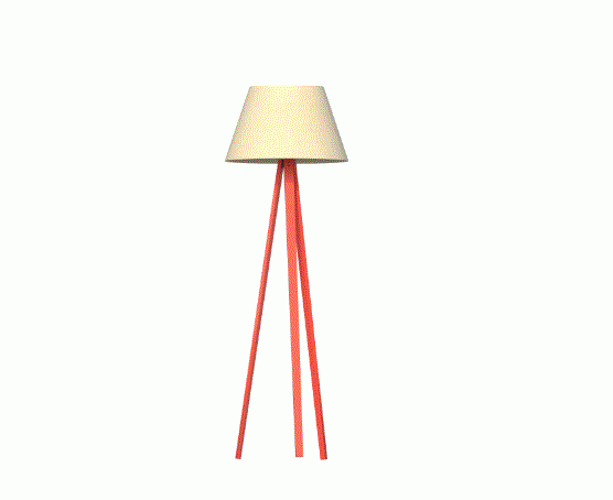Luminária de Chão Fox Lustres Clean Madeira 1L E27 1550X500mm 5421