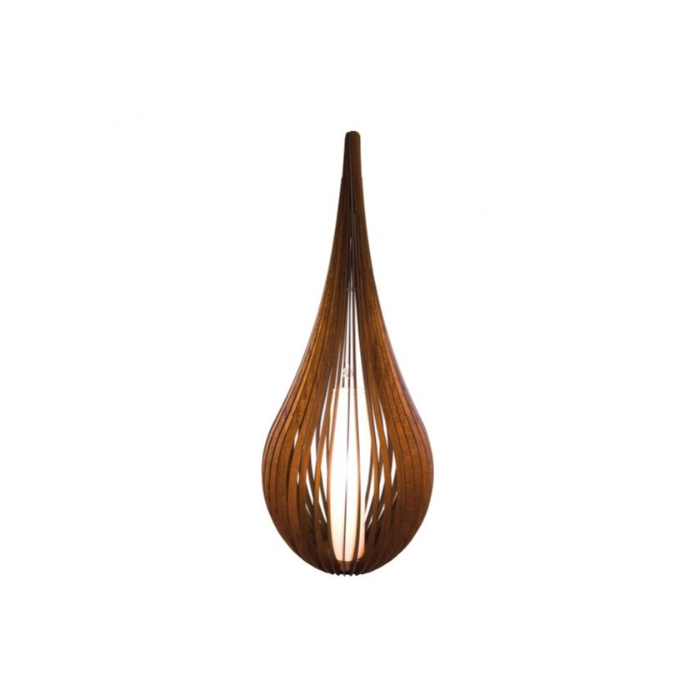 Luminária de Chão Fox Lustres Ripada Madeira 1L E27 1700x700mm 5411