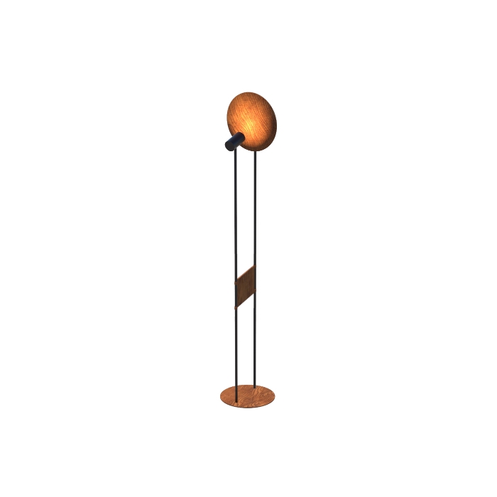 Luminária de Chão Fox Lustres Clean Madeira 1L Dicroica MR16 1600x300x300mm 5424