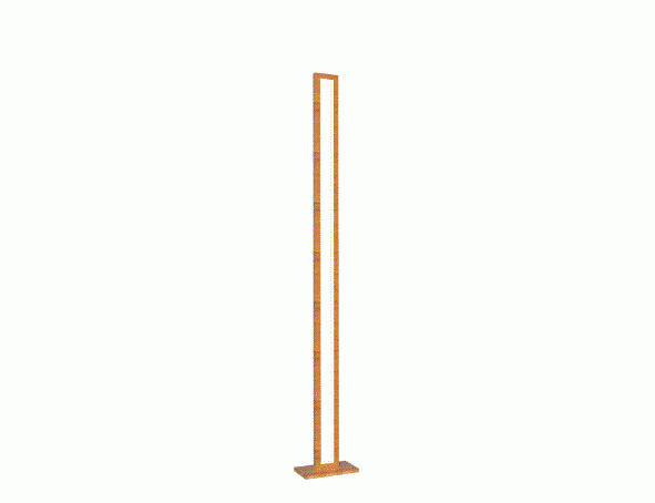 Luminária de Chão Fox Lustres Clean Madeira 48 watts 3000K 1600x210x130mm 5435