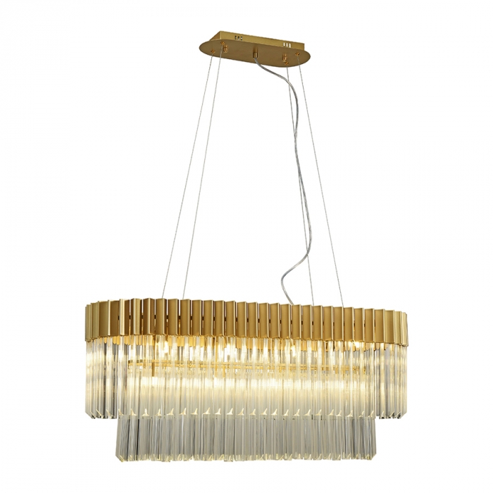 Pendente Casual Light Studioluce Tarta Dourado 12L G9 400x1000x350mm PD1730