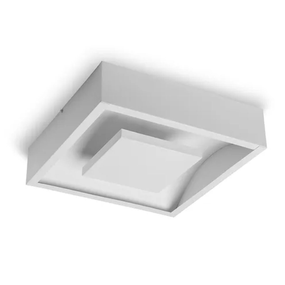 Plafon Rebatedor Belly Iluminação Alumínio Luz Indireta 6L E27 Branco 800x800mm PF-160/80