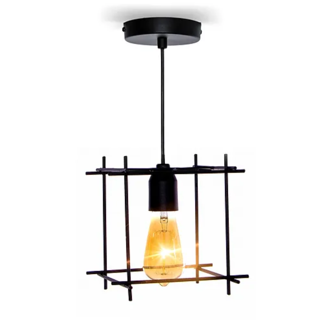 Pendente Aramado Belly Iluminação Cubo 1L E27 PD-457