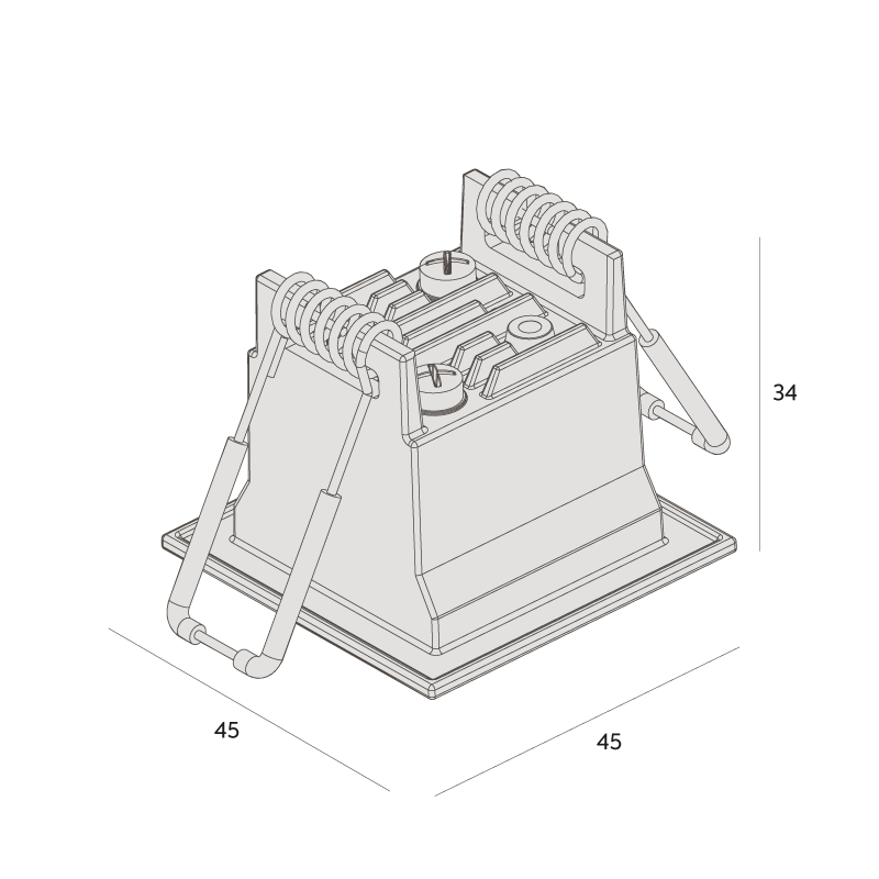 Luminária de Embutir Interlight Picco Pro 4 watts IRC95 Bivolt 45x45x34mm 4470