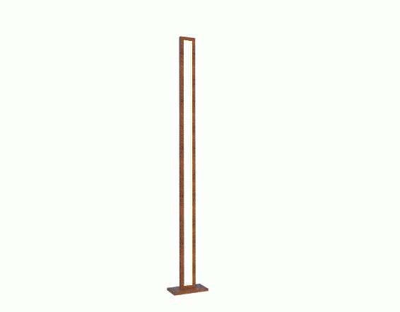 Luminária de Chão Fox Lustres Clean Madeira 48 watts 3000K 1600x210x130mm 5435