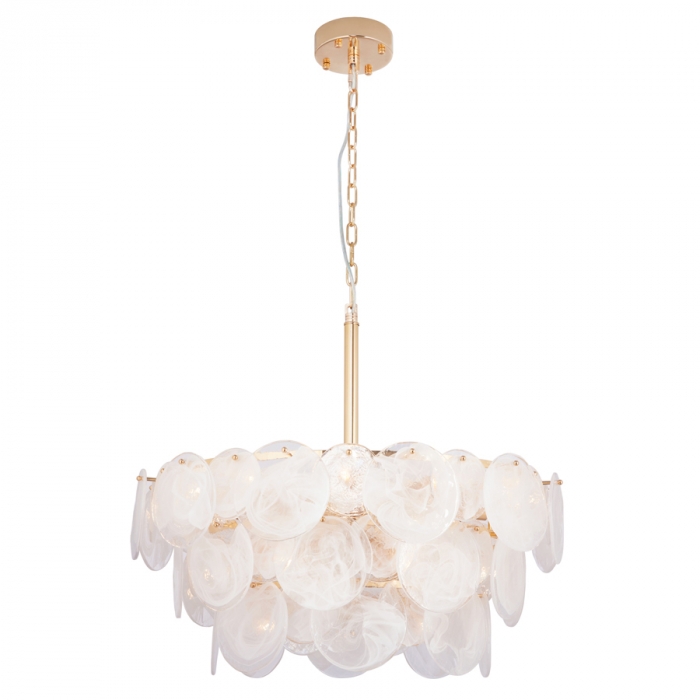 Pendente Casual Light Studioluce Shell Vidro e Metal Dourado 21L G9 Ø750x330mm PD1697