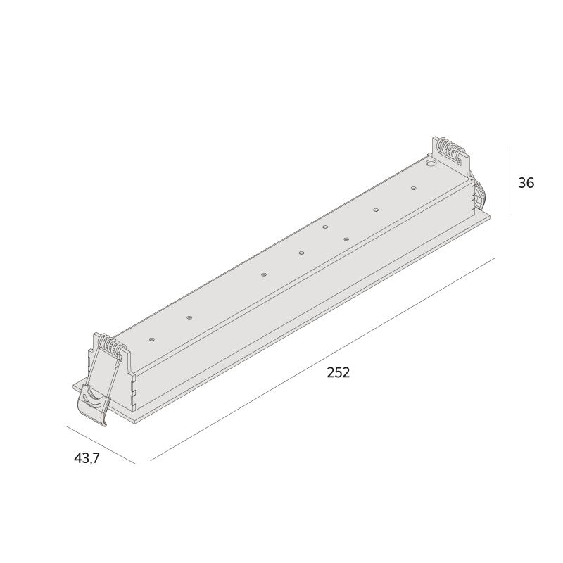 Luminária de Embutir Interlight Picco 20 watts IRC90 Bivolt 252x44x38mm 4899